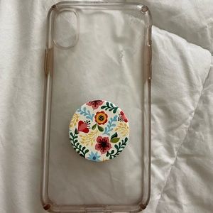 Speck Clear case with pop socket